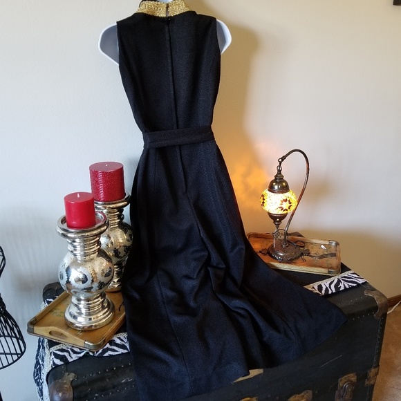 Vintage 70s calf length wide leg jumpsuit romper - Picture 3 of 8